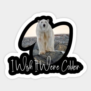 Do you feel it's too hot outside? I Wish It Were Colder Sticker